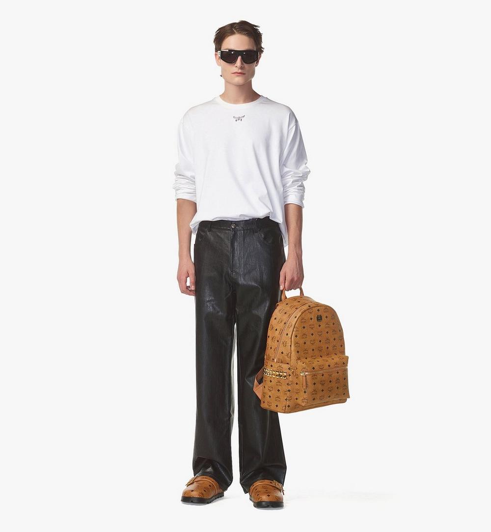 MMKEAVE12CO001-Stark Side Studs Backpack in Visetos|COGNAC