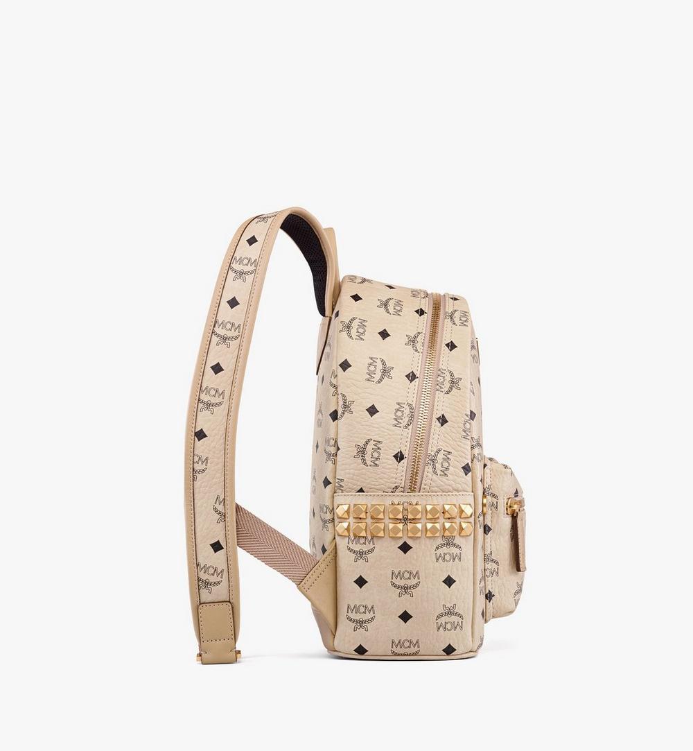 MMKEAVE15IG001-Stark Side Studs Backpack in Visetos|BEIGE