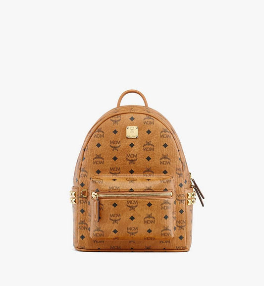 MMKEAVE15CO001-Stark Side Studs Backpack in Visetos|COGNAC