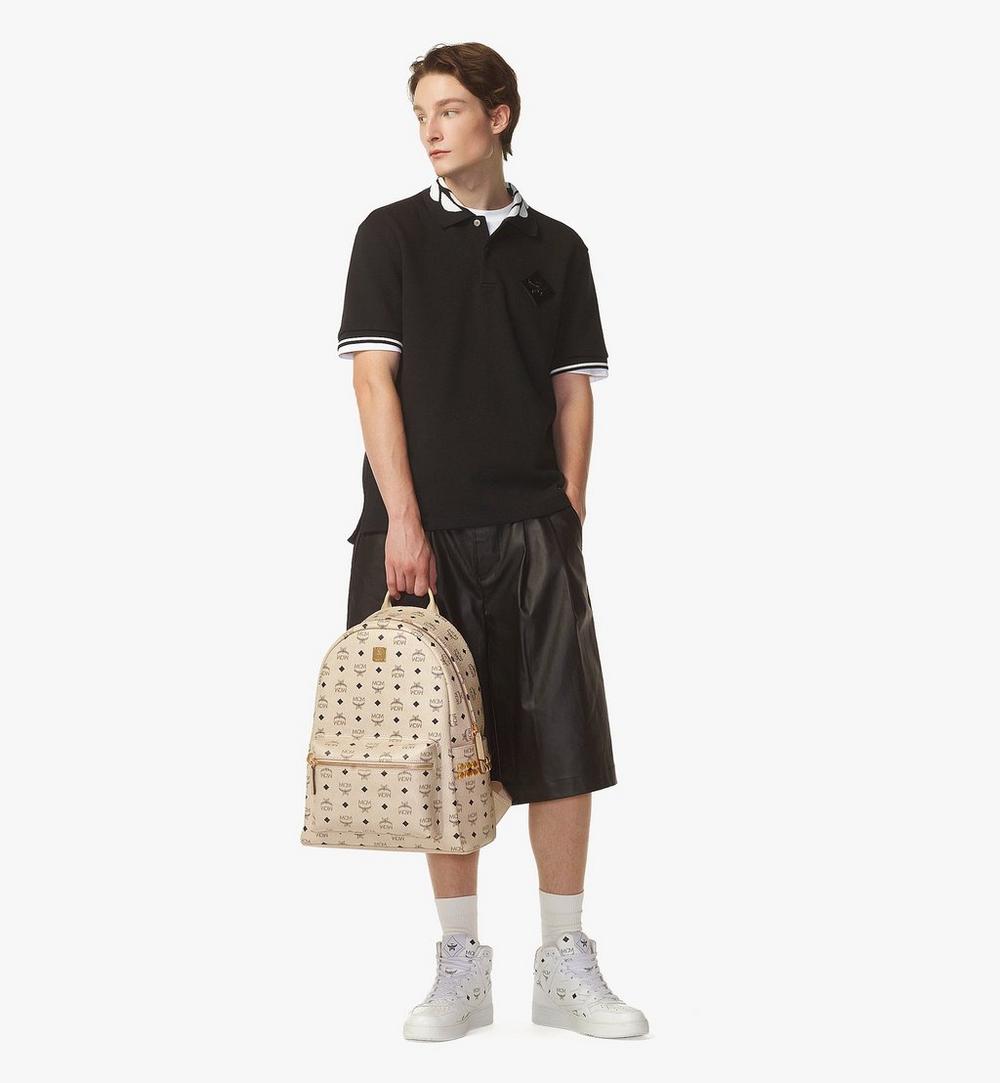 MMKEAVE12IG001-Stark Side Studs Backpack in Visetos|BEIGE