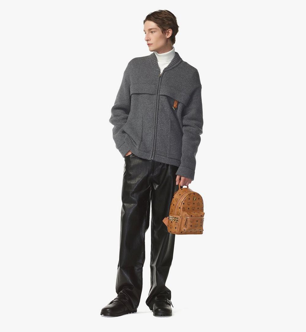 MMKEAVE16CO001-Stark Side Studs Backpack in Visetos|COGNAC