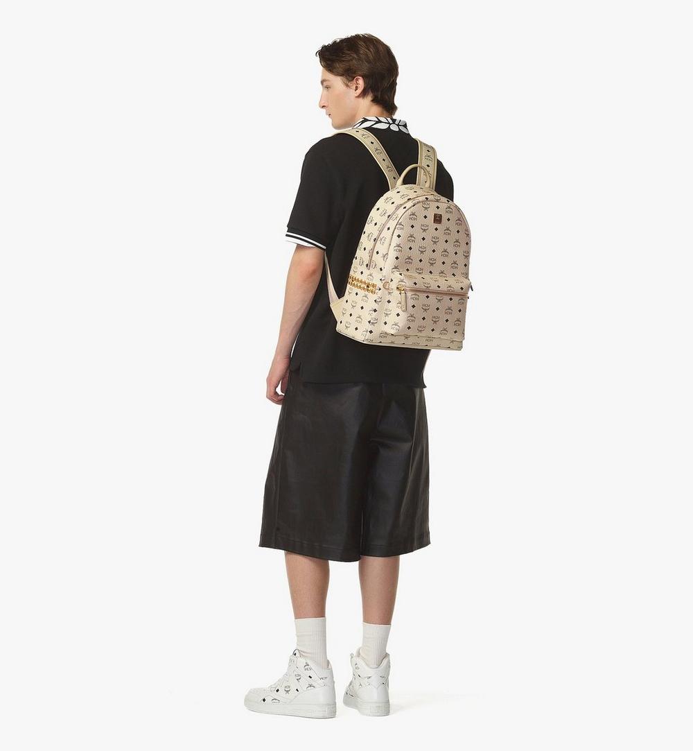 MMKEAVE12IG001-Stark Side Studs Backpack in Visetos|BEIGE