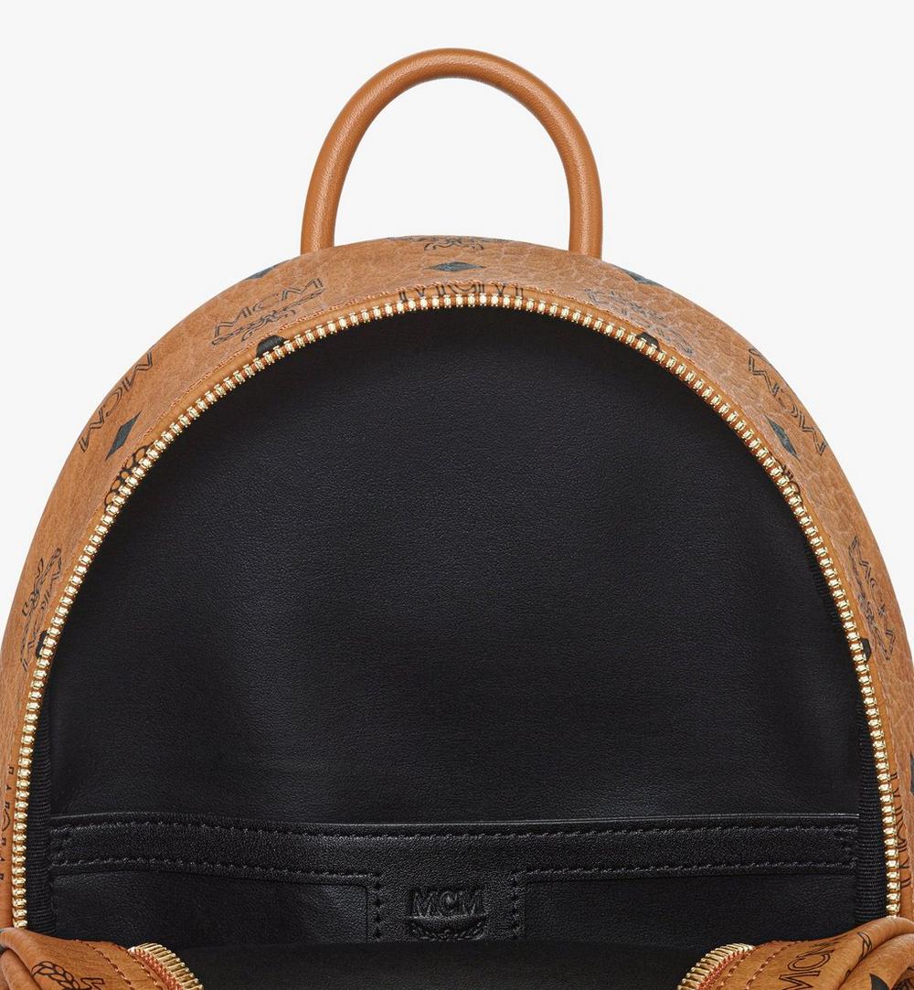 MMKEAVE16CO001-Stark Side Studs Backpack in Visetos|COGNAC