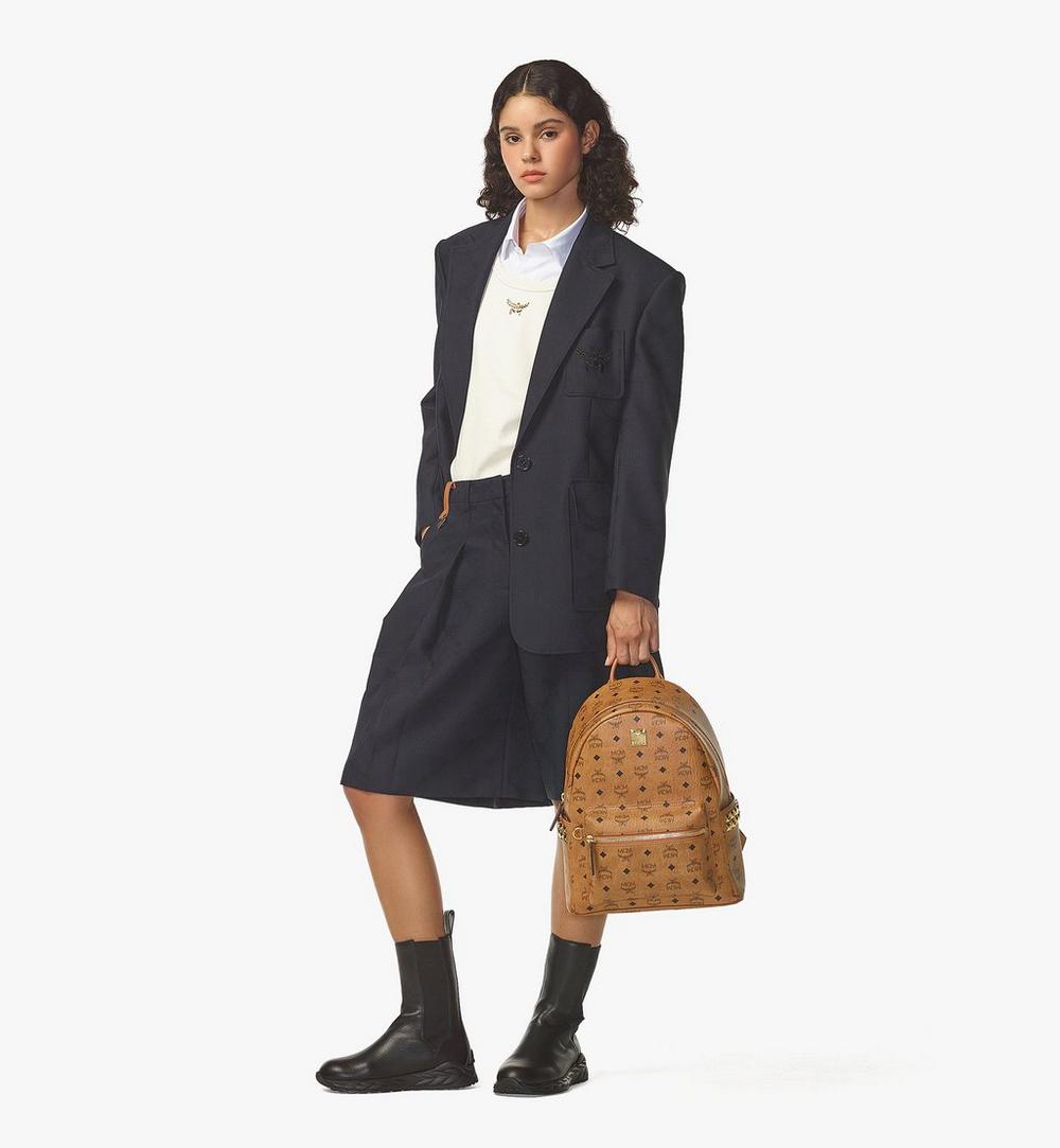 MMKEAVE14CO001-Stark Side Studs Backpack in Visetos|COGNAC