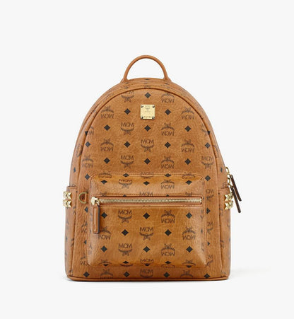 MMKEAVE14CO001-Stark Side Studs Backpack in Visetos|COGNAC