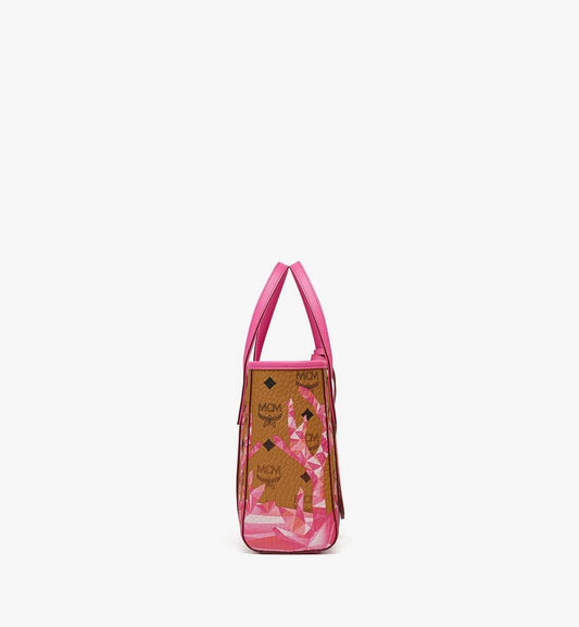 MWPFSMT01Q1001-Toni Top-Zip Shopper in Cubic Coral Visetos|SANGRIA SUNSET
