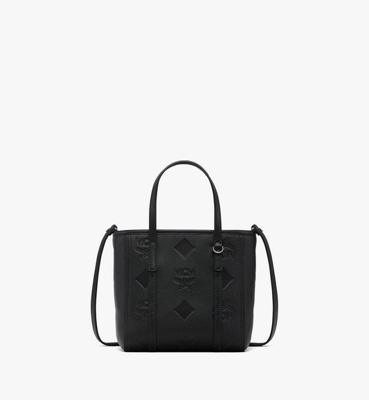 MWPGSMT04BK001-Toni Top-Zip Shopper in Maxi Monogram Leather|BLACK