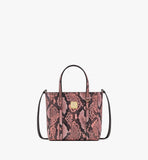 MWPFSMT04Q2001-Toni Top-Zip Shopper in Python Print Coronet|BLUSH PINK