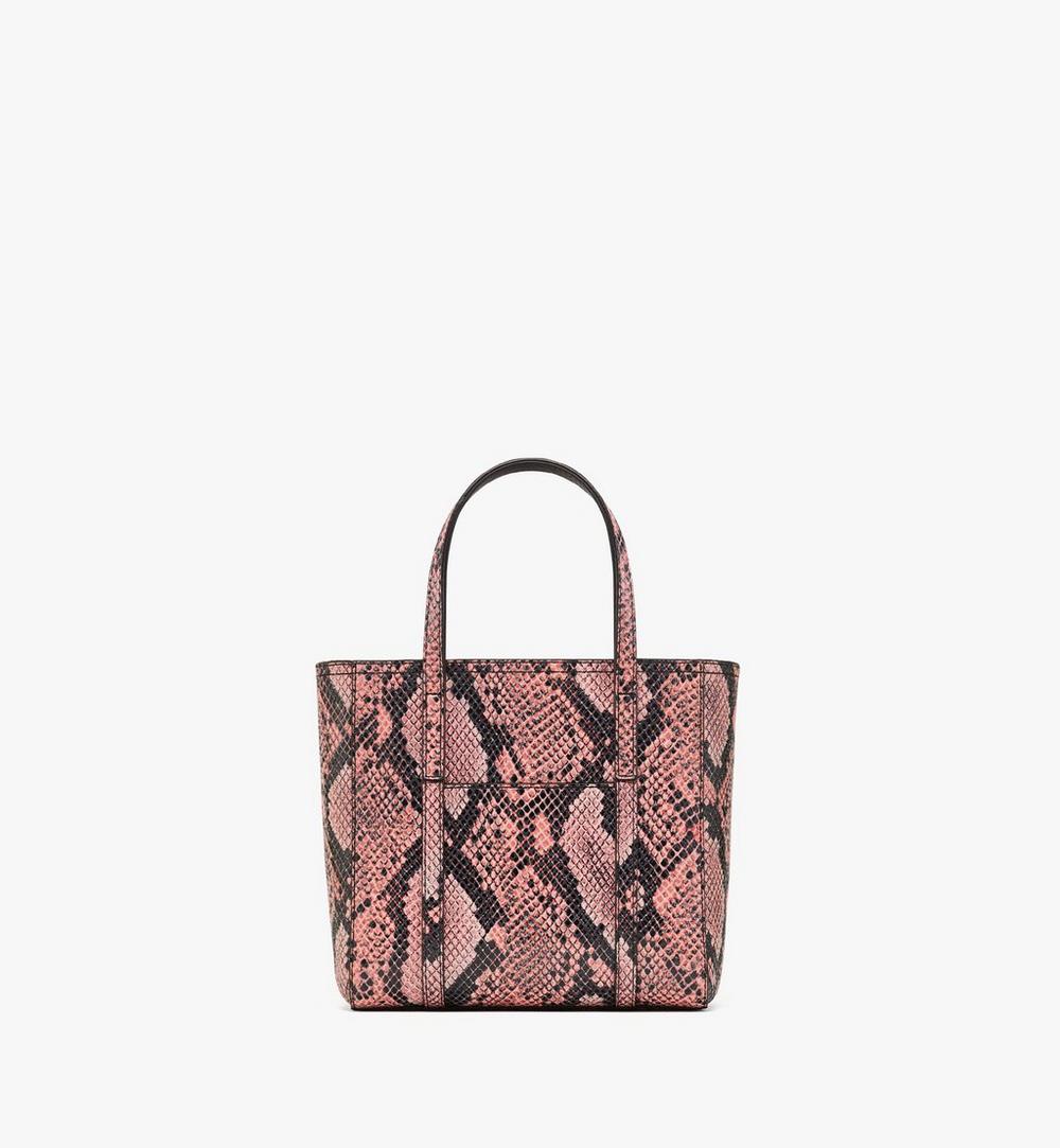 MWPFSMT04Q2001-Toni Top-Zip Shopper in Python Print Coronet|BLUSH PINK