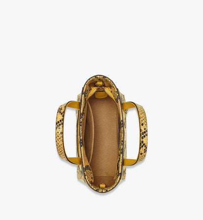 MWPFSMT05Y0001-Toni Top-Zip Shopper in Python Print Coronet|OLD GOLD