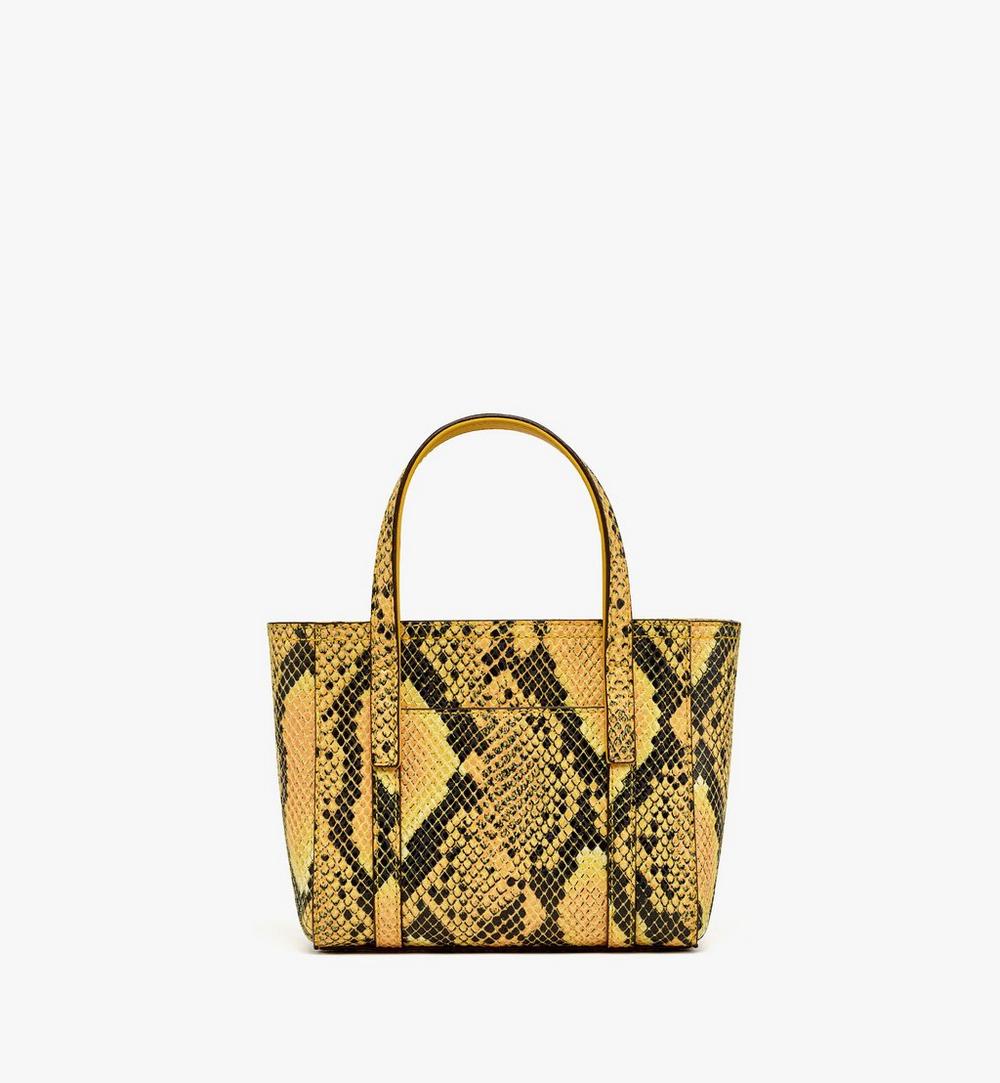 MWPFSMT05Y0001-Toni Top-Zip Shopper in Python Print Coronet|OLD GOLD