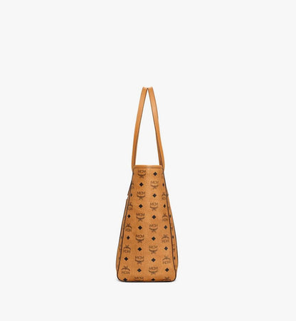 MWPAATN03CO001-Toni Top-Zip Shopper in Visetos|COGNAC