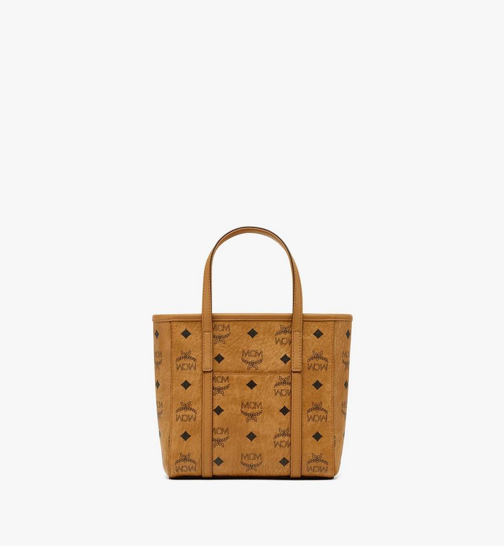 MWPAATN04CO001-Toni Top-Zip Shopper in Visetos|COGNAC