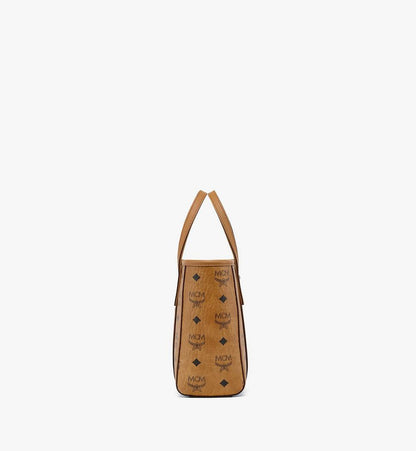 MWPAATN04CO001-Toni Top-Zip Shopper in Visetos|COGNAC
