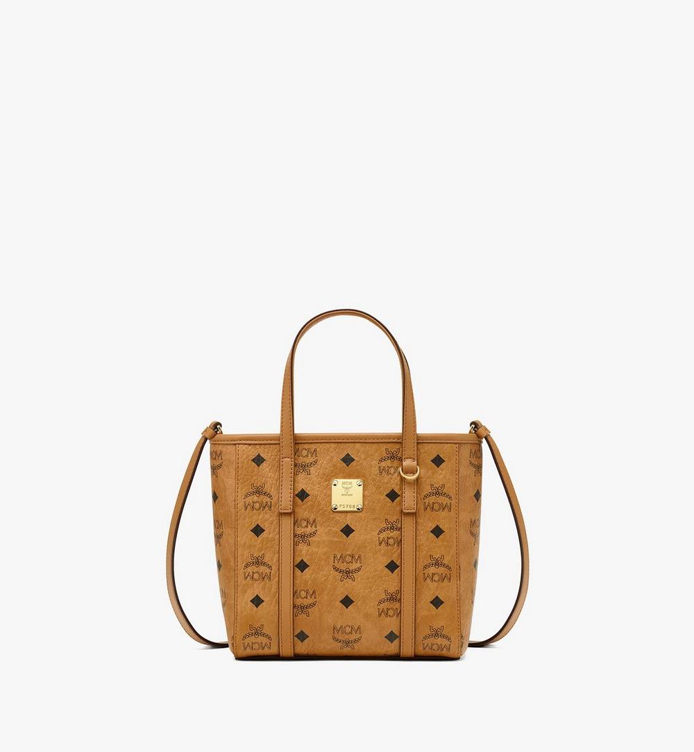 MWPAATN04CO001-Toni Top-Zip Shopper in Visetos|COGNAC