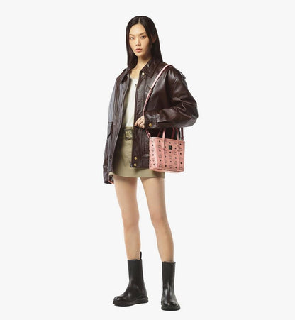 MWPFSMT06PZ001-Toni Top-Zip Shopper in Visetos|SOFT PINK