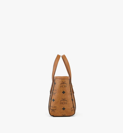 MWPFSMT03CO001-Toni Top-Zip Shopper in Visetos|COGNAC