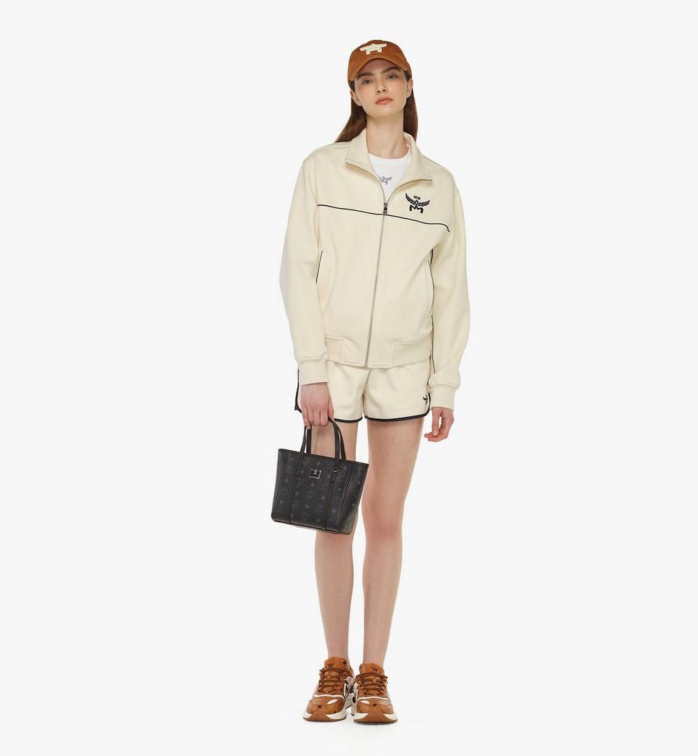 MWPAATN04BK001-Toni Top-Zip Shopper in Visetos|BLACK