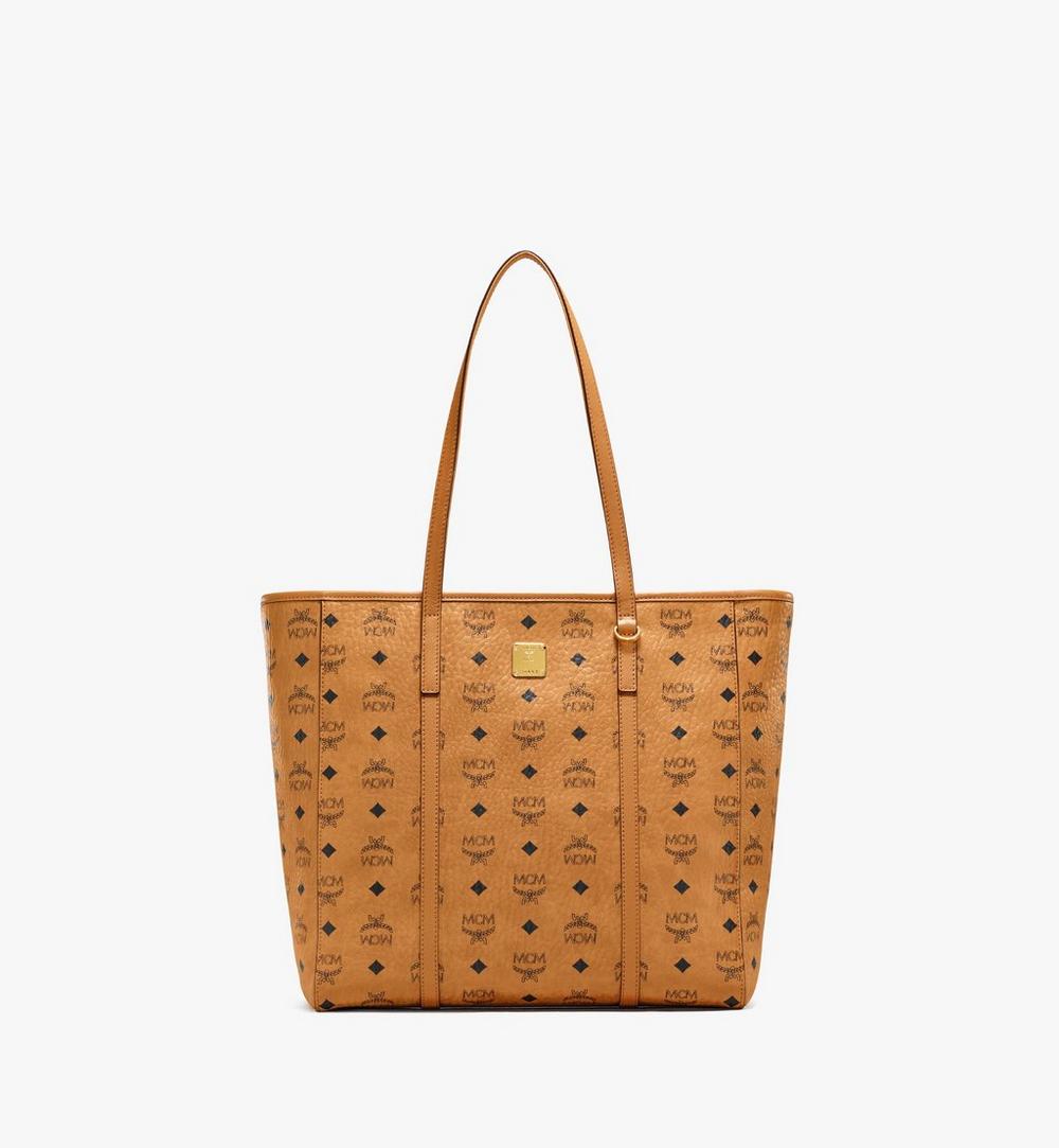 MWPAATN03CO001-Toni Top-Zip Shopper in Visetos|COGNAC