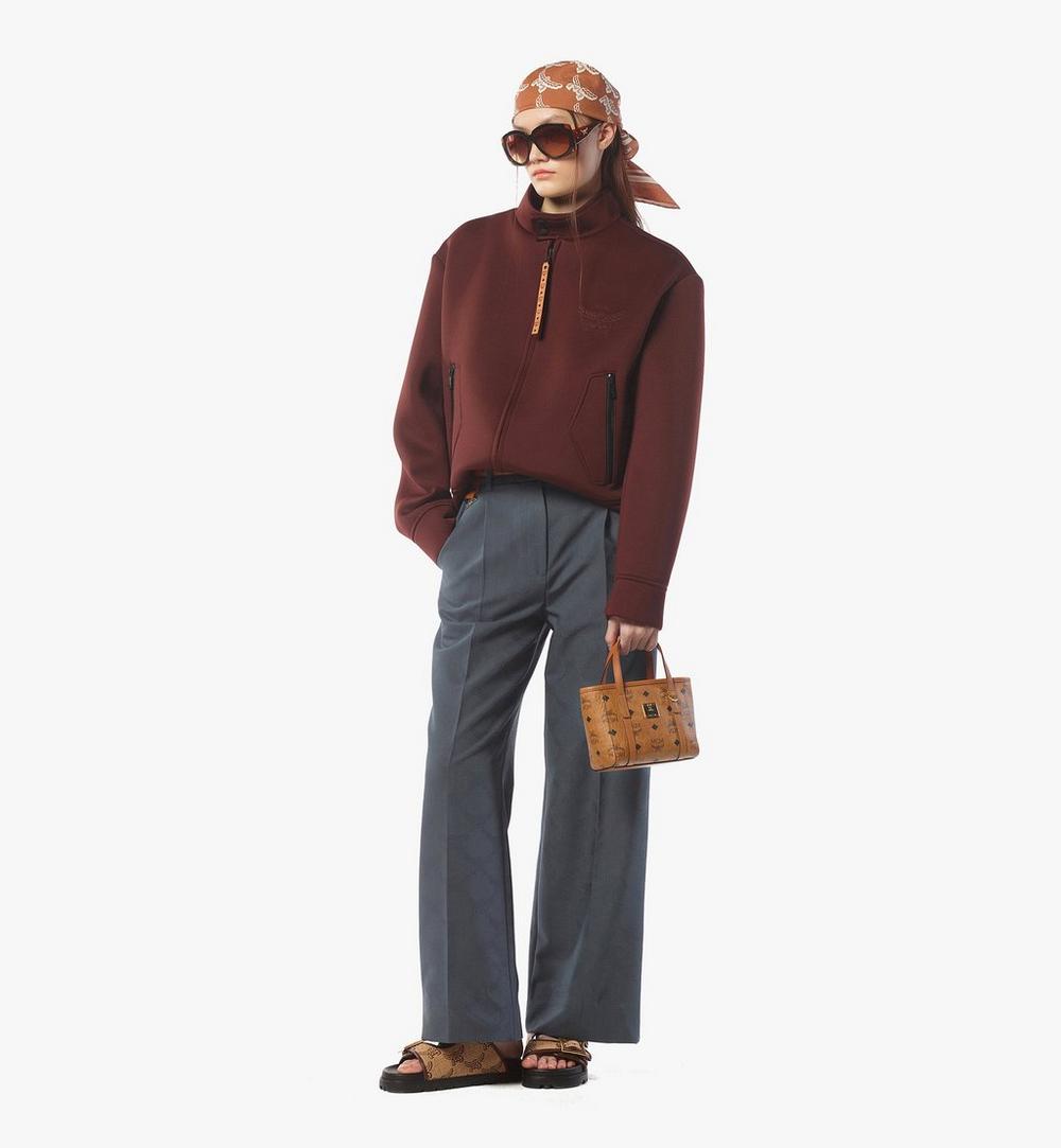 MWPFSMT03CO001-Toni Top-Zip Shopper in Visetos|COGNAC