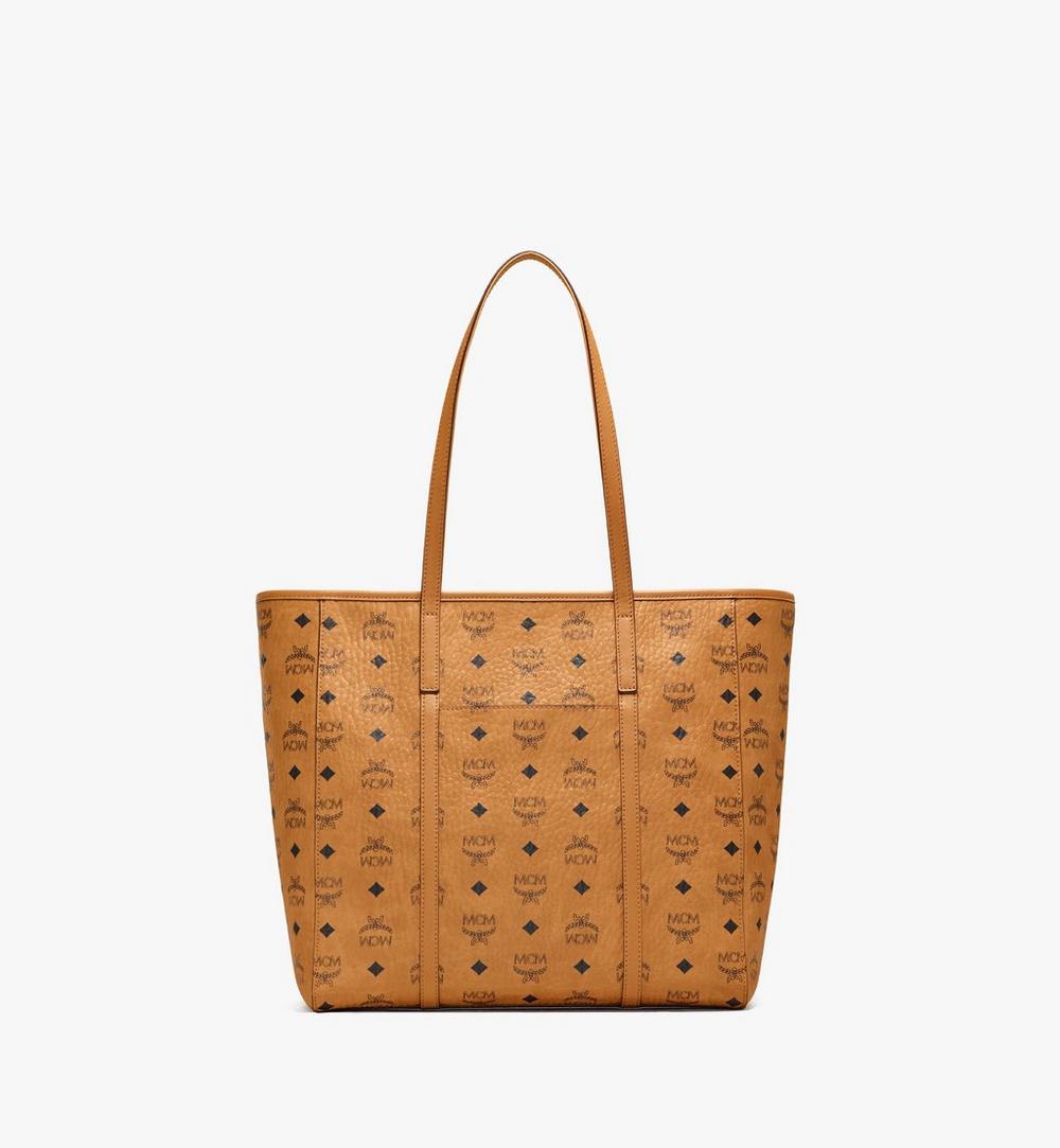 MWPAATN03CO001-Toni Top-Zip Shopper in Visetos|COGNAC