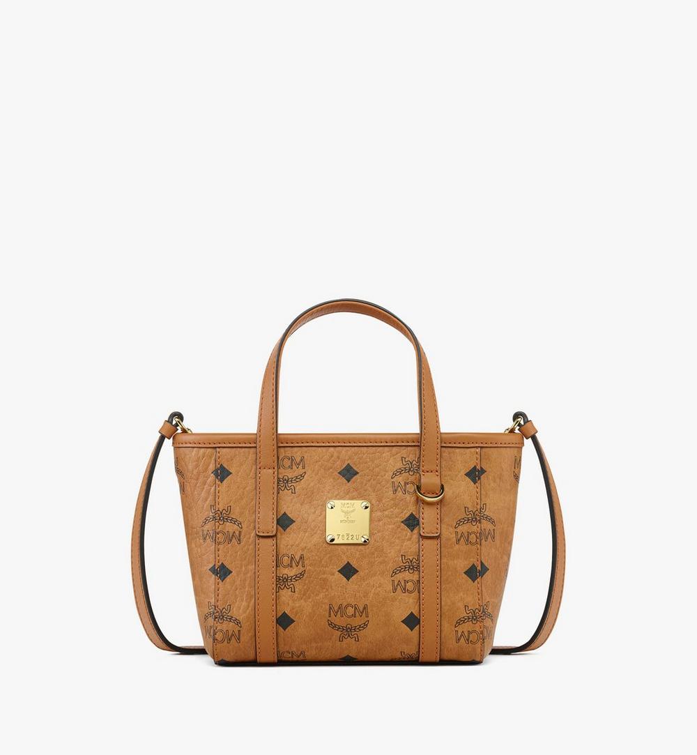 MWPFSMT03CO001-Toni Top-Zip Shopper in Visetos|COGNAC
