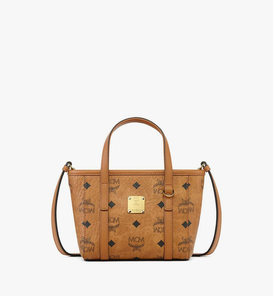 MWPFSMT03CO001-Toni Top-Zip Shopper in Visetos|COGNAC