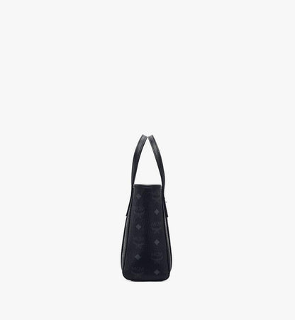 MWPAATN04BK001-Toni Top-Zip Shopper in Visetos|BLACK