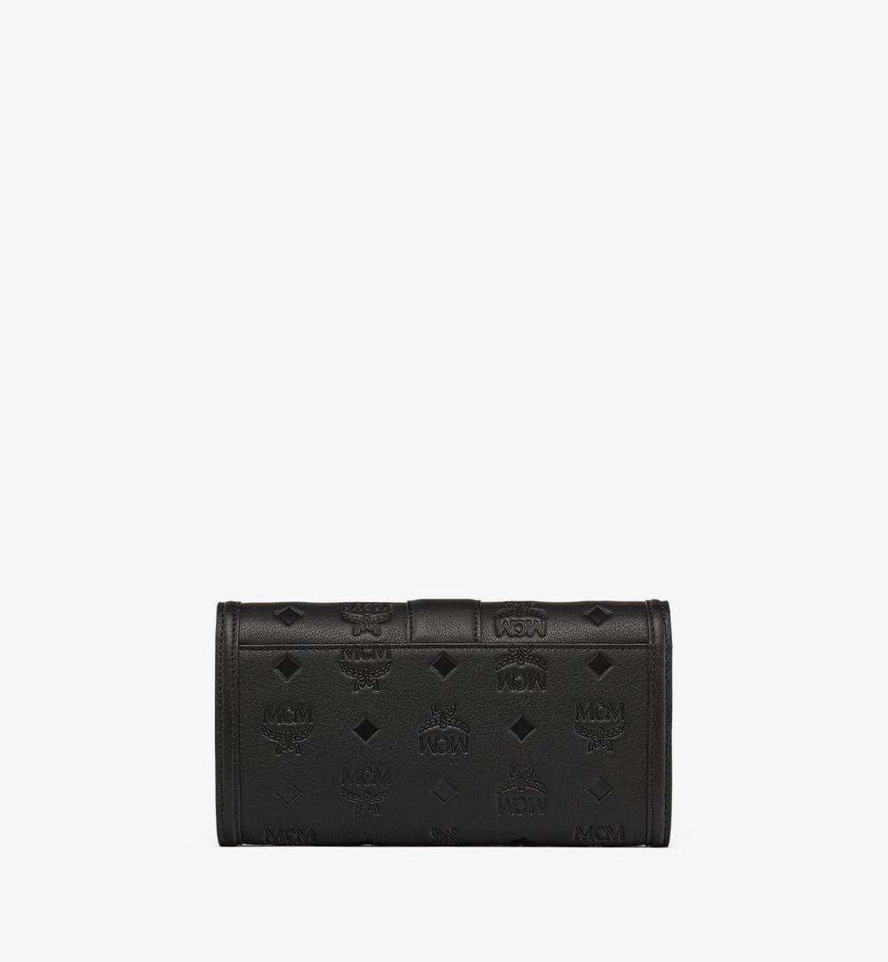 MYLESXT01BK001-Tracy Chain Wallet in Embossed Monogram Leather|BLACK