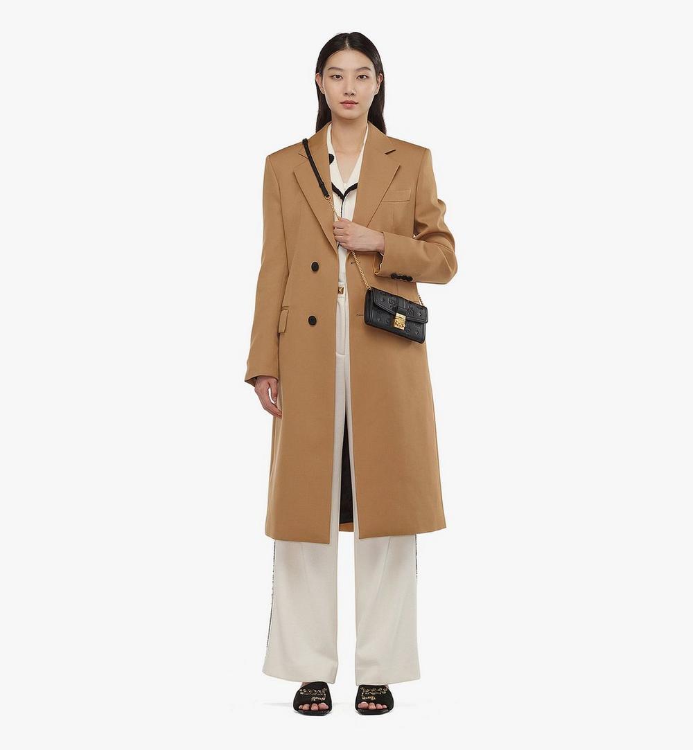 MYLESXT01BK001-Tracy Chain Wallet in Embossed Monogram Leather|BLACK