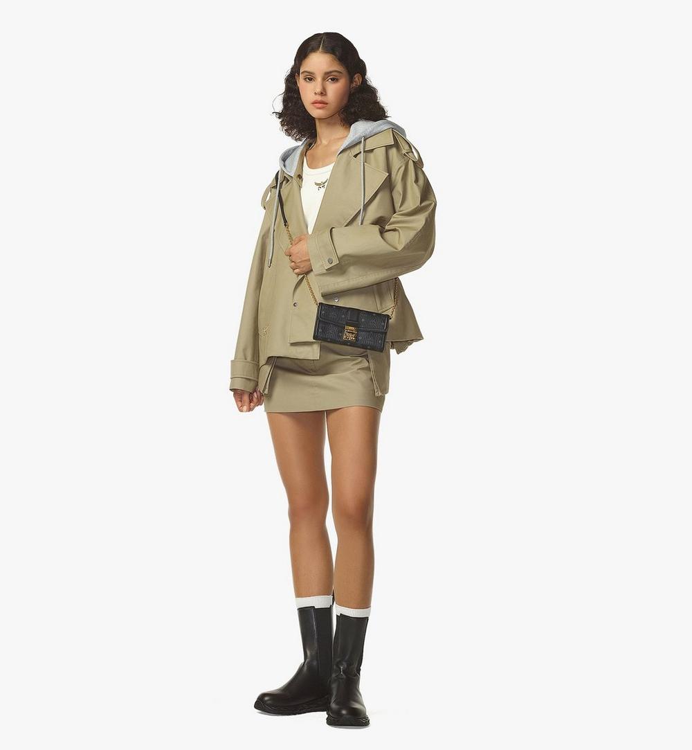 MYLDSXT01BK001-Tracy Chain Wallet in Visetos|BLACK