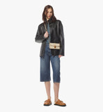 MYLDSXT01I8001-Tracy Chain Wallet in Visetos|BEIGE + BLACK