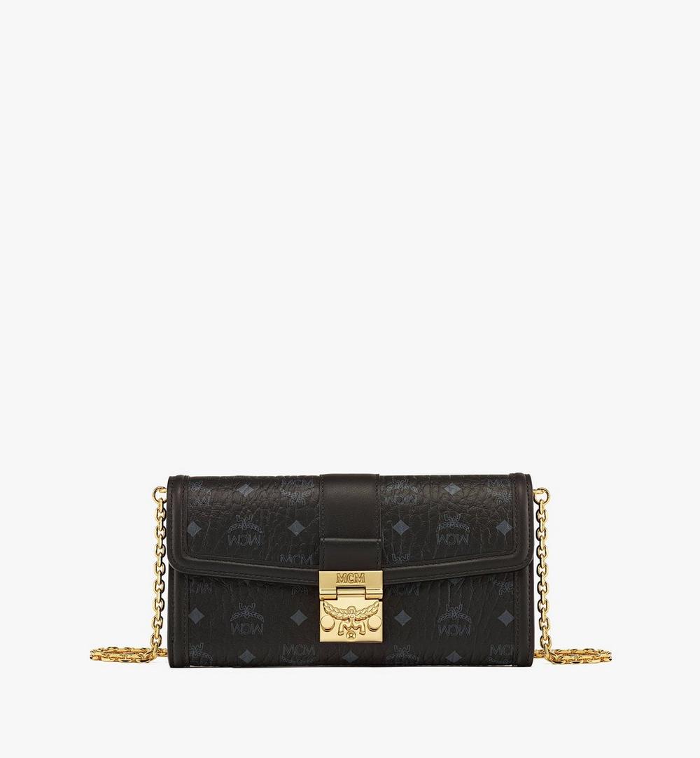 MYLDSXT01BK001-Tracy Chain Wallet in Visetos|BLACK