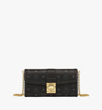 MYLDSXT01BK001-Tracy Chain Wallet in Visetos|BLACK