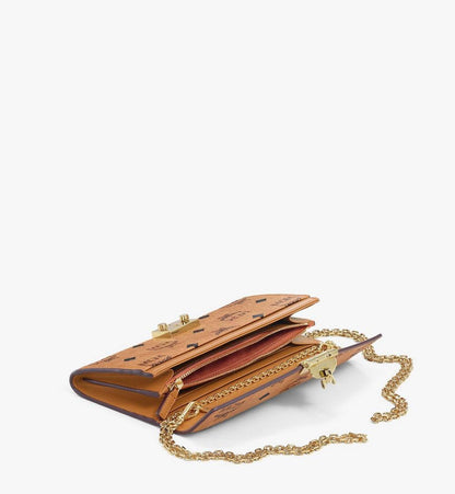 MYLAAPA02CO001-Tracy Crossbody Wallet in Visetos|COGNAC