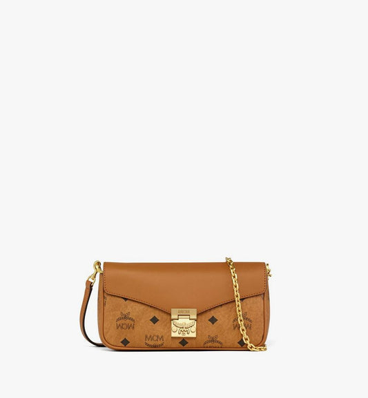 MWRGSXT01CO001-Tracy Crossbody in Visetos Leather Mix|COGNAC