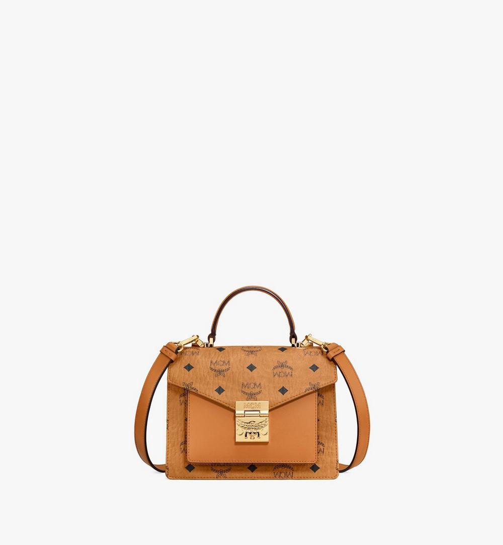 MWEAAPA02CO001-Tracy Satchel in Visetos|COGNAC