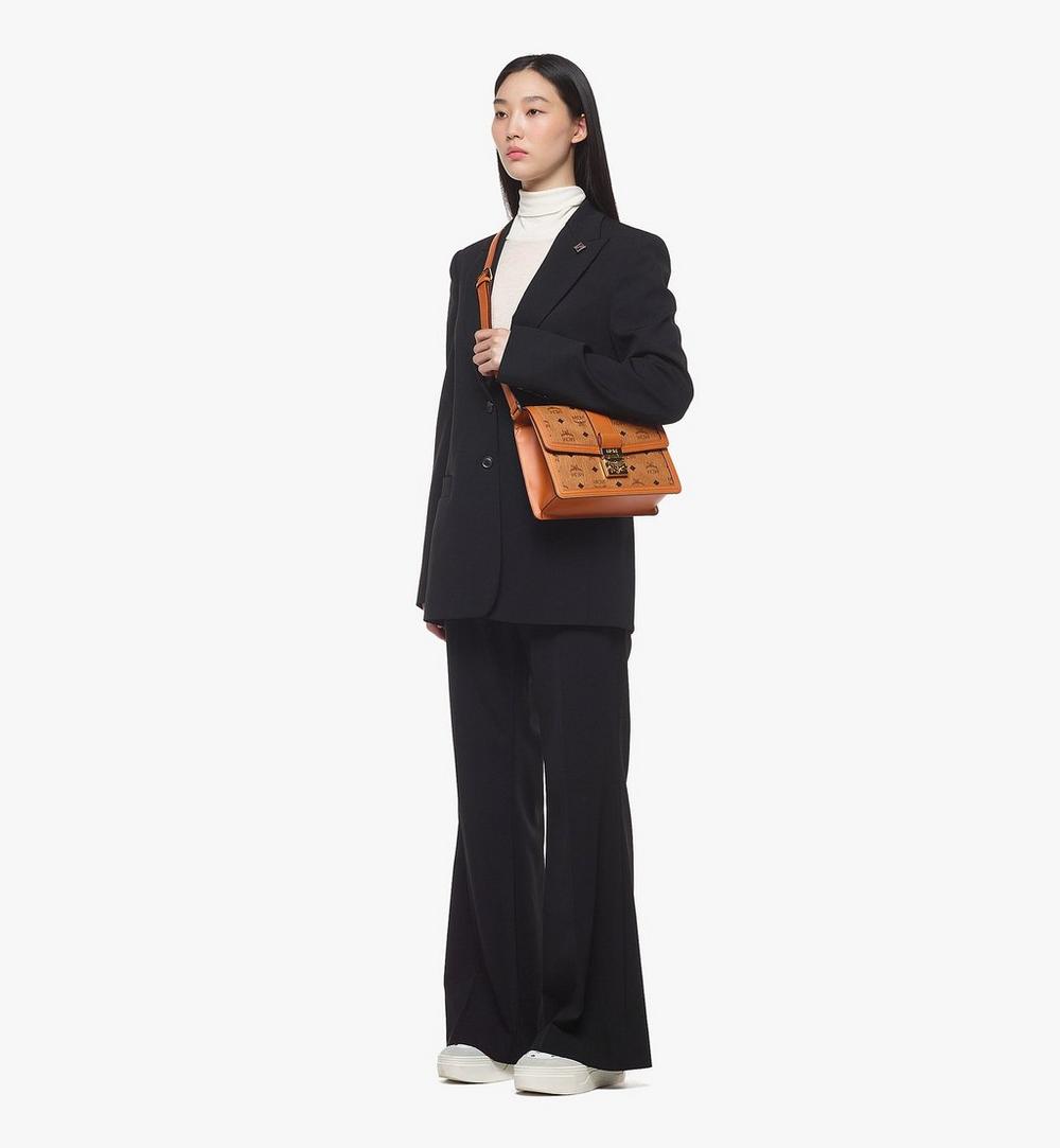 MWSCSXT02CO001-Tracy Shoulder Bag in Visetos|COGNAC