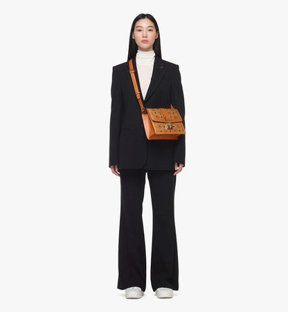 MWSCSXT02CO001-Tracy Shoulder Bag in Visetos|COGNAC