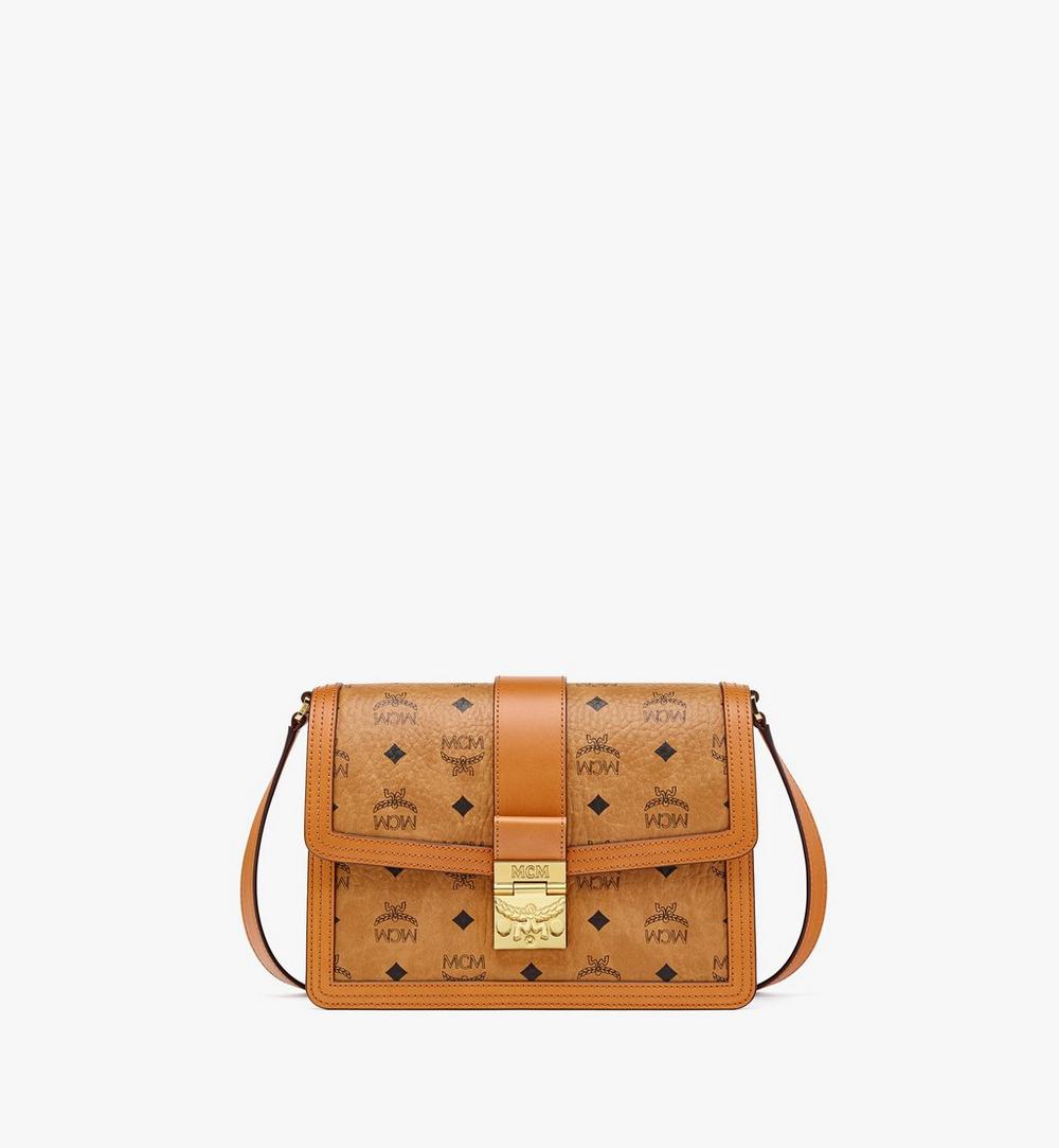 MWSCSXT02CO001-Tracy Shoulder Bag in Visetos|COGNAC