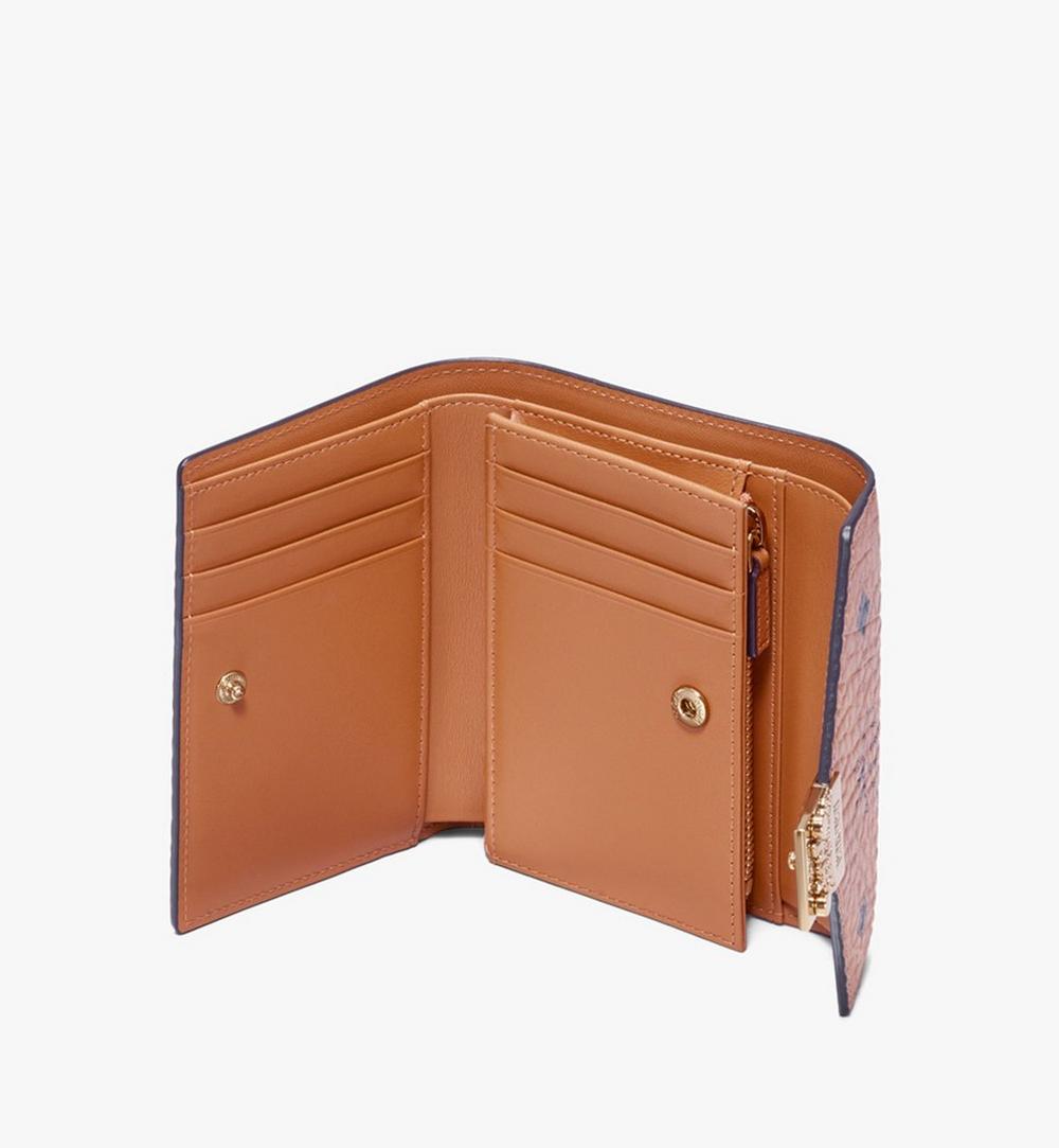 MYSAAPA02CO001-Tracy Trifold Wallet in Visetos|COGNAC