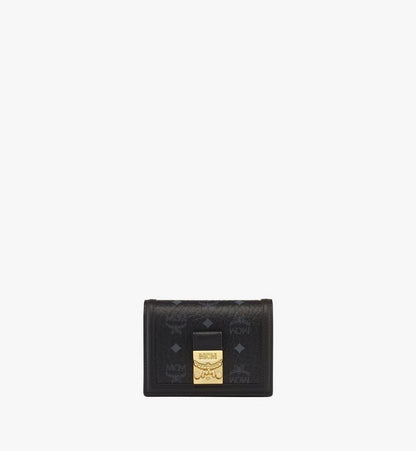 MYSDSXT01BK001-Tracy Wallet in Visetos|BLACK