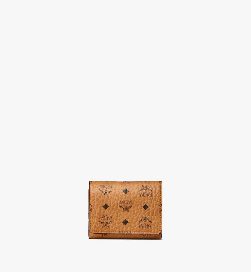 MYSBSVI01CO001-Trifold Wallet in Visetos Original|COGNAC