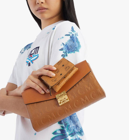 MYSBSVI01CO001-Trifold Wallet in Visetos Original|COGNAC