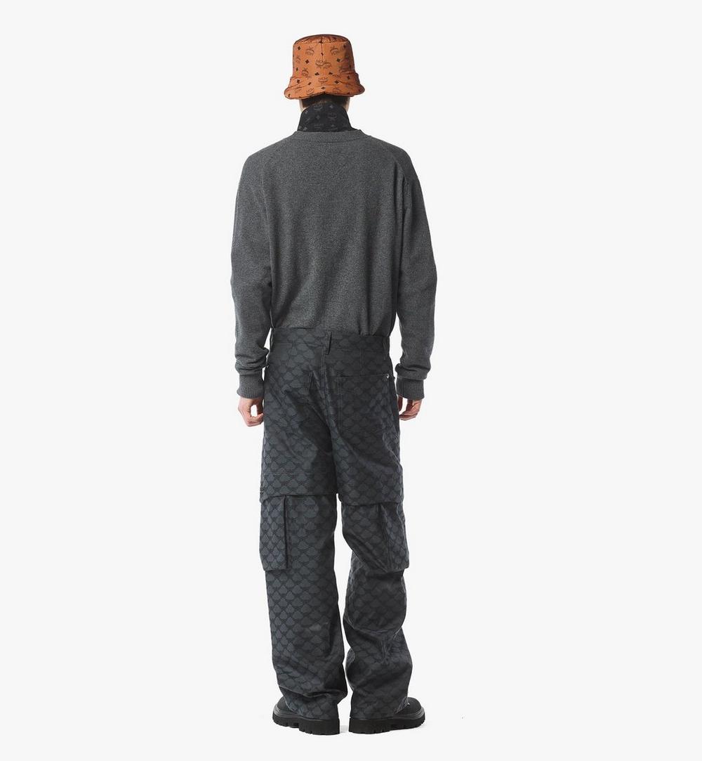 MHDESMM01ED00L-U MCM COL KNIT CARDIGAN ED, LARGE|DARK GREY