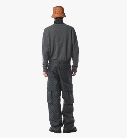 MHDESMM01ED00L-U MCM COL KNIT CARDIGAN ED, LARGE|DARK GREY