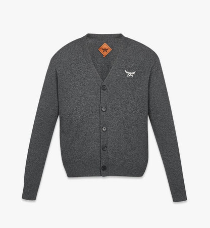 MHDESMM01ED00L-U MCM COL KNIT CARDIGAN ED, LARGE|DARK GREY