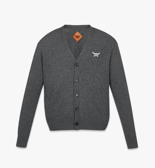 MHDESMM01ED00L-U MCM COL KNIT CARDIGAN ED, LARGE|DARK GREY
