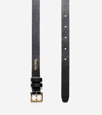 ColeHaan-Pebble Leather Belt-u00622-Black Leather