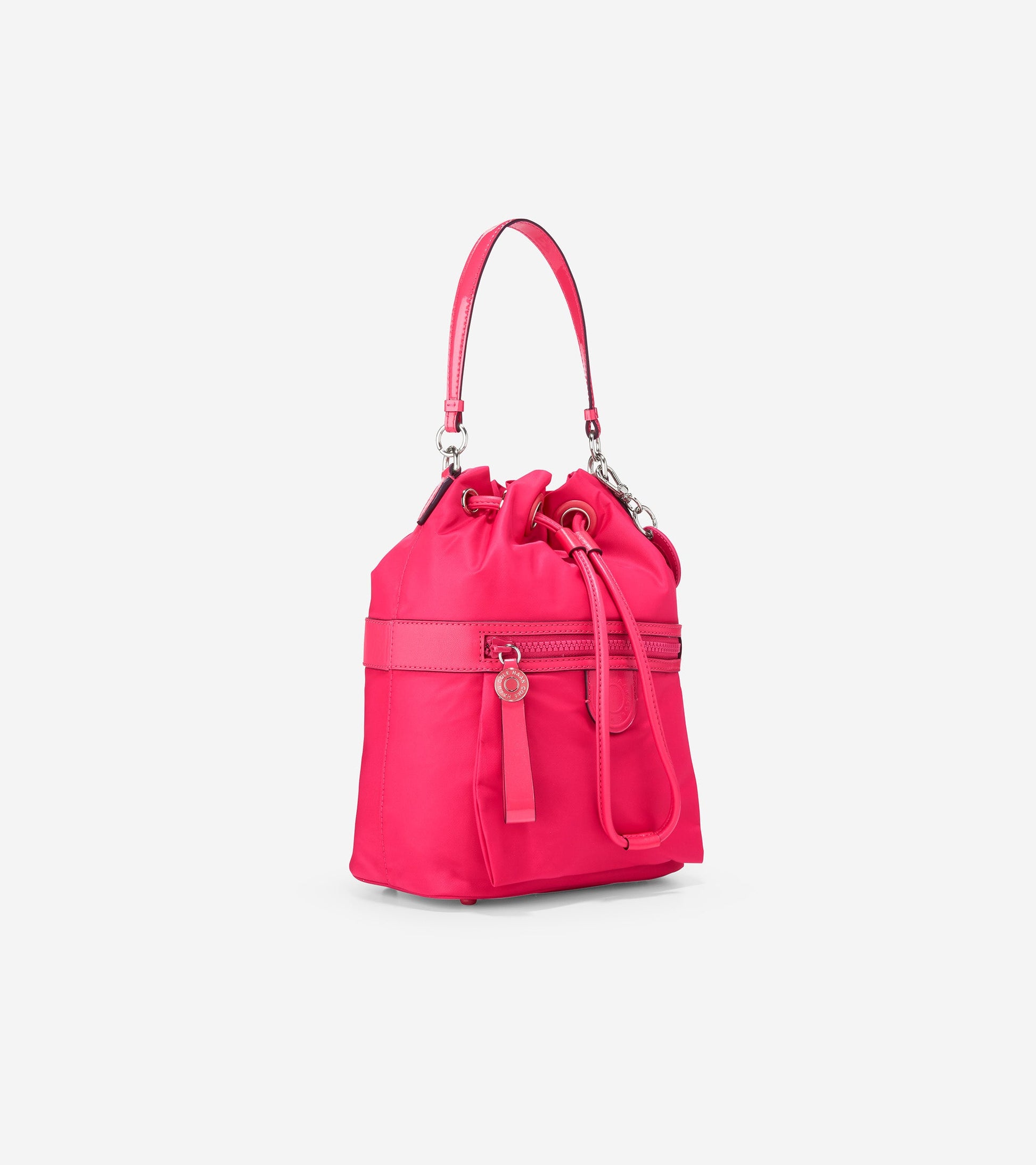 ColeHaan-Nylon Drawstring Crossbody-u05146-Bright Berry